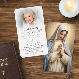 Cartão Religioso Católico Oração Virgem Maria Cruz