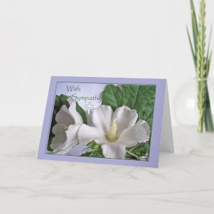 Cartão Religioso Com Simpatia Hibisco Branco Salmo 119
