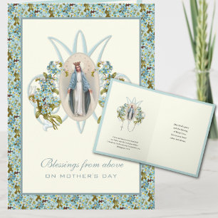 Cartão Religioso de Oração Católica Virgem Maria J