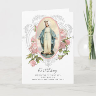 Cartão Religioso Dia das Mães Virgem Maria