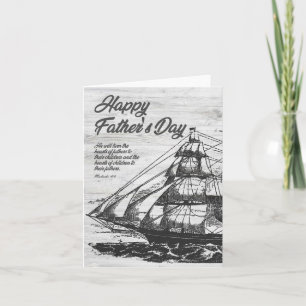 Cartão Religioso do Dia do Pai com Verso da Bíblia