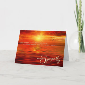 Cartão Religioso Sunset John 14:27 Scripture Sympathy