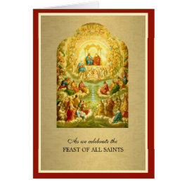 CARTÃO RELIGIOSO TODOS OS SANTOS DE VINTAGEM