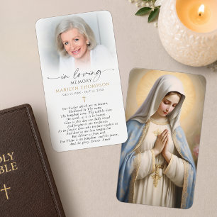 Cartão Religioso Virgem Maria O Pai Nosso