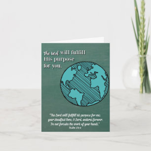 Cartão Religious Graduation Card-The Lord's Purpose