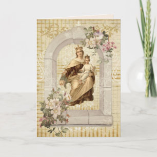 Cartão Religious Mothers Day Our Lady Mount Carmel