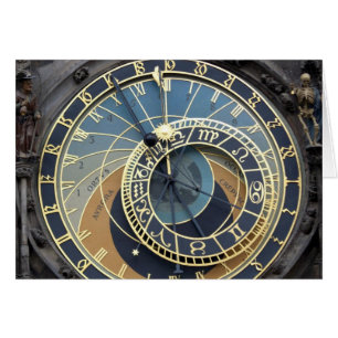 Cartão Relógio Astronômico ou Praga Orloj