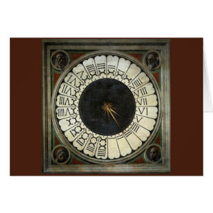 Cartão Relógio da Catedral de Florença por Paolo Uccello