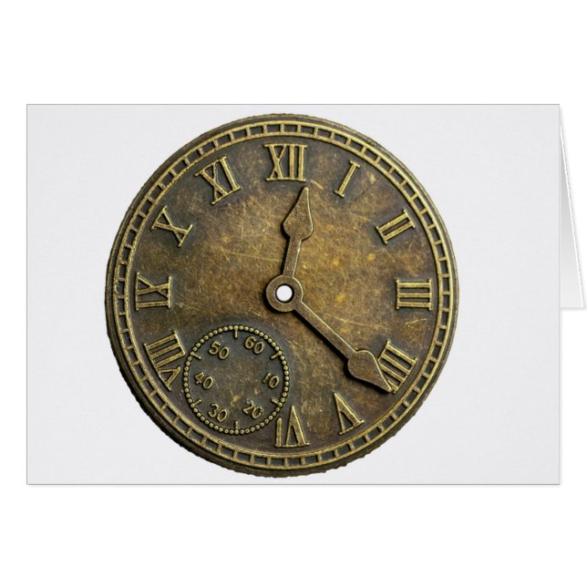 Cartão Relógio de Steampunk (Frente Horizontal)