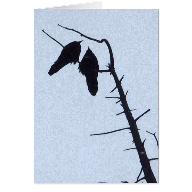 Cartão Relógio do corvo (Frente)