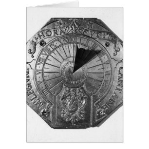 Cartão Relógio portátil, do Castelo de Sierk 1756