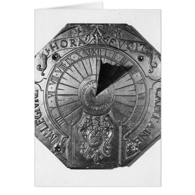 Cartão Relógio portátil, do Castelo de Sierk 1756 (Frente)