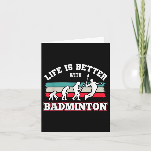 Cartão Remadas de Badminton  (Frente)