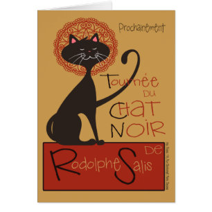 Cartão Remake bonito do gato preto de Le Conversa Noir