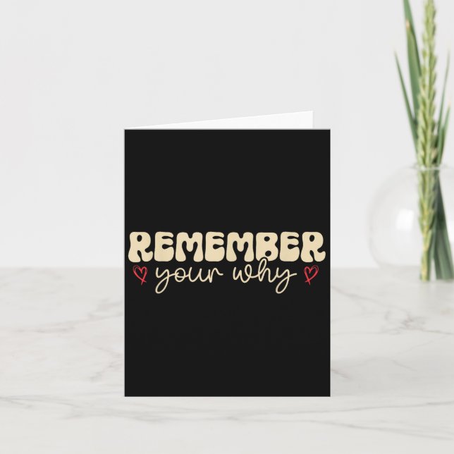 Cartão Remember Your Why Motivational  (Frente)