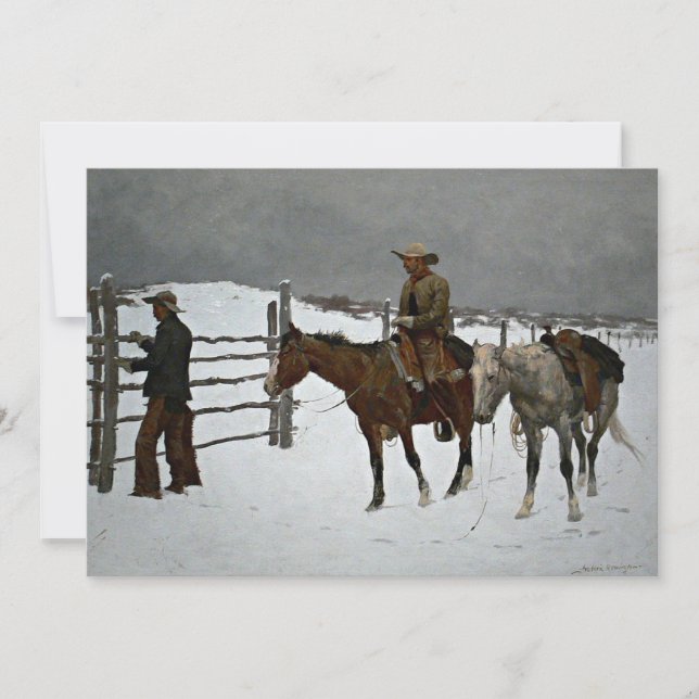 Cartão Remington - queda do Cowboy, (Frente)