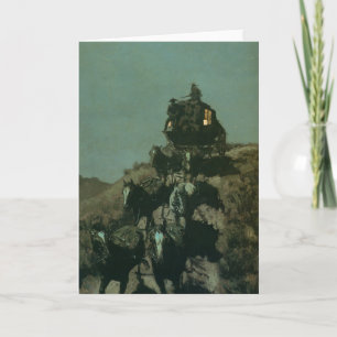 Cartão Remington's Old Stagecoach of the Plains (1901)