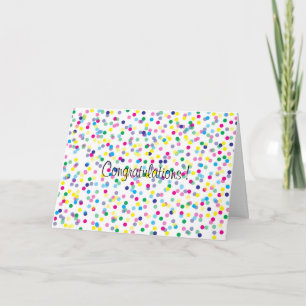 Cartão Remissão de Parabéns Confetti
