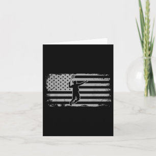 Cartão Remo de Badminton da Bandeira Americana