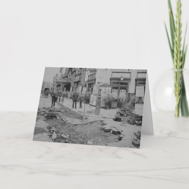 Cartão Removendo os cobblestones (Frente)