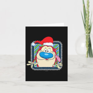Cartão Ren E Stimpy Festivo Chapéu De Natal Do Papai Noel