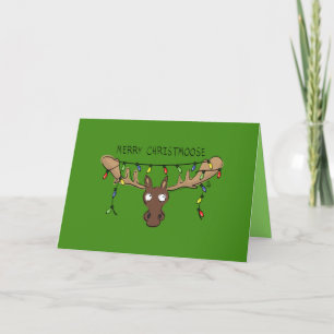 Cartão Rena De Natal Fofa Divertida Férias Animal