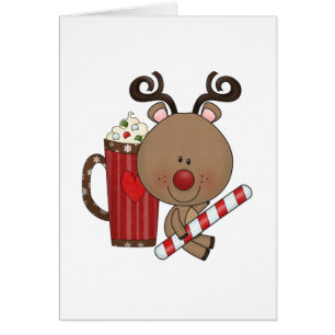 Cartão Rena de Rudy com cacau