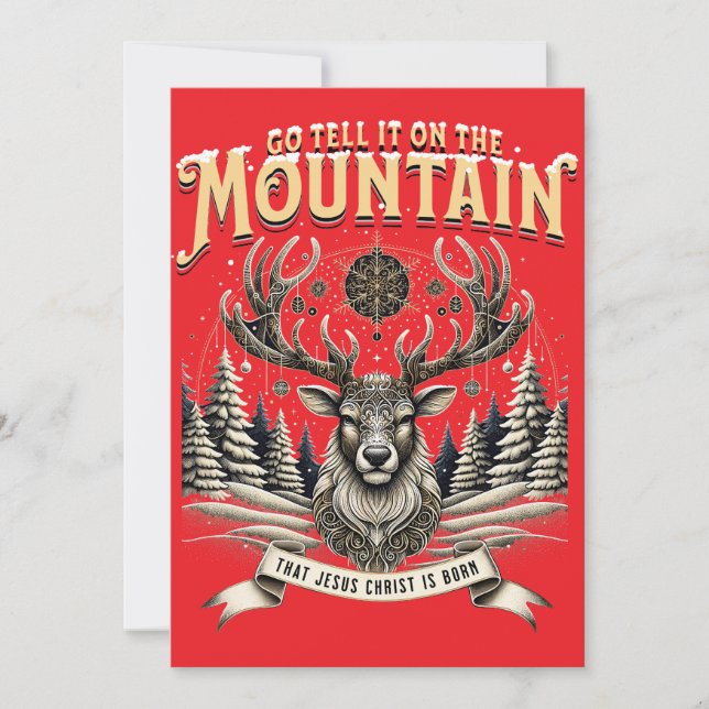 Cartão Renas de Natal (Frente)