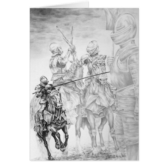 Cartão Renascance Medieval Knight Art de Kelli Swan (Frente)