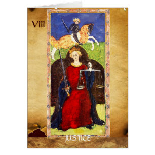 CARTÃO RENASCIMENTO ANTIGO TAROTS 8/JUSTIÇA
