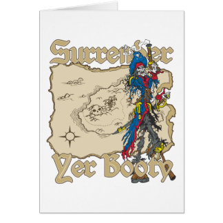 Cartão Renda seu mapa do tesouro pirata