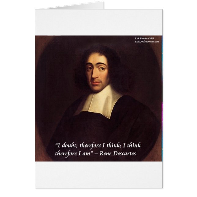 Cartão Rene Descarte Penso, Por Conseguinte, Que Estou A  (Frente)