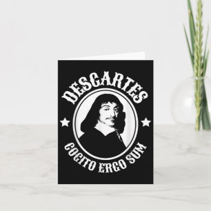 Cartão Rene Descartes Cogito Ergo Sum Quote