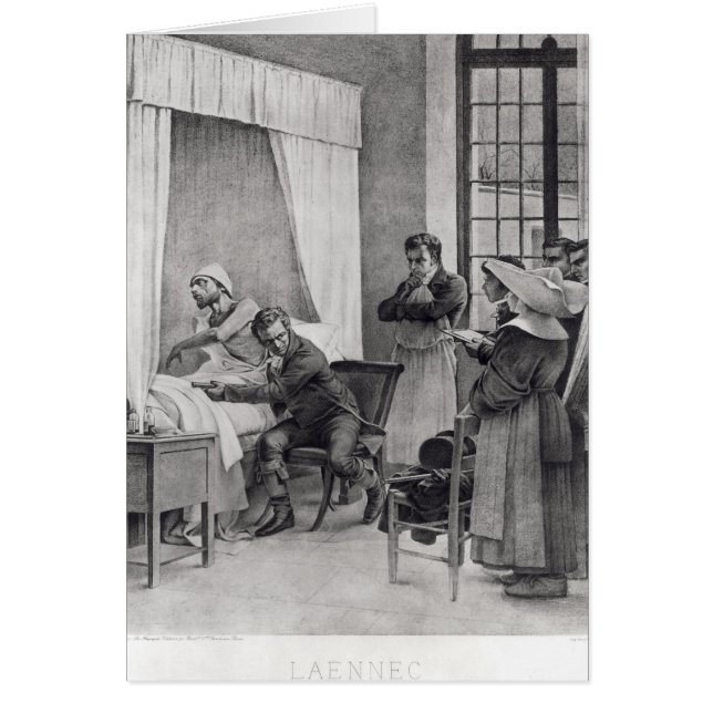 Cartão Rene Theophile Hyacinthe Laennec (Frente)