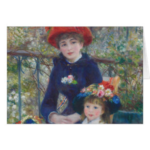 Cartão Renoir Duas Irmãs Varanda Impressionismo Francês 