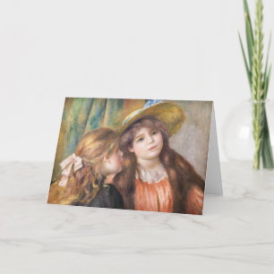 Cartão Renoir - Portrait of Two Little Girls