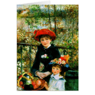 Cartão Renoir's As Duas Irmãs, no Terraço