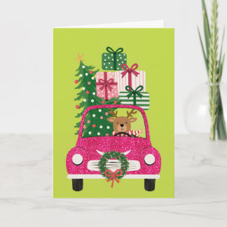 Cartão Renos de Natal