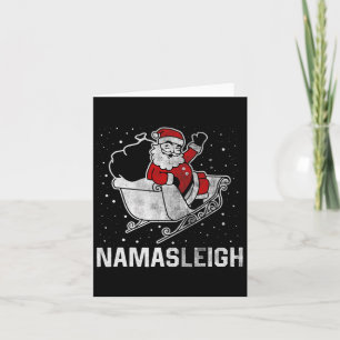 Cartão Renovelos de Papai Noel enviando presentes de Nama