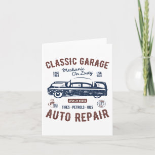 Cartão Reparo Automático de Garagem Clássica