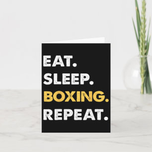 Cartão Repetição de Boxing Roupa Comer Suspensão Engraçad