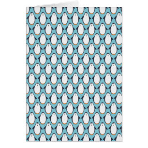 Cartão Repetição do pinguim