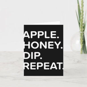 Cartão Repetição do Rosh Hashanah Honey Dip Ano Novo Juda