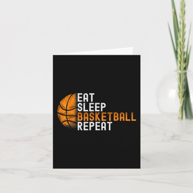 Cartão Repetir o Basquete de Sono (Frente)