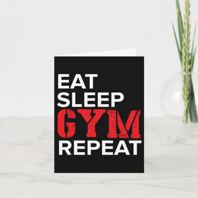 Cartão Repetir o Gym de Sono (Frente)