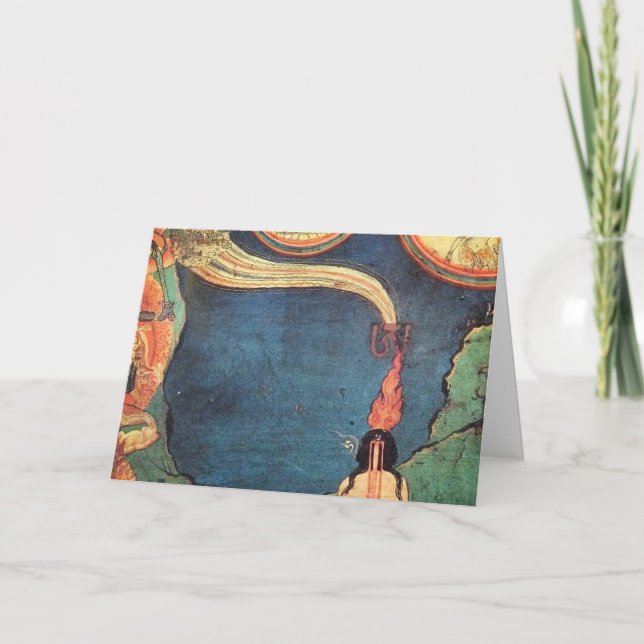 Cartão Representação Budista Tibetana De Tummo (Frente)