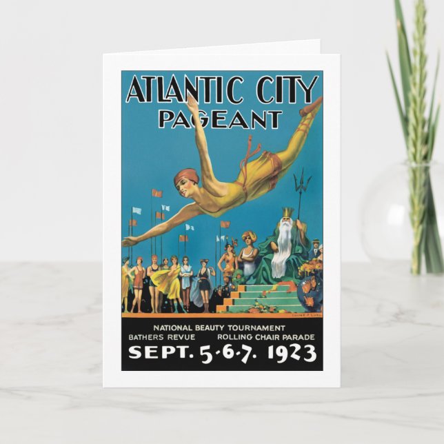 Cartão Representação histórica de Atlantic City (Frente)
