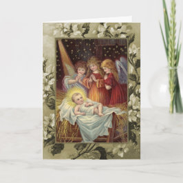 Cartão Reprodução de Natal Natividade Vintage