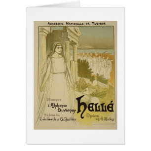 Cartão Reprodução de uma propaganda de poster a ópera
