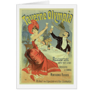 Cartão Reprodução de uma propaganda de poster 'o Tavern